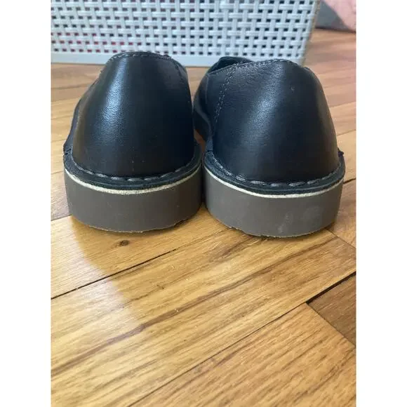 L.L. Bean Stonington Slip-On Shoes Womens 7 M Leather Black Loafers 507146 - Picture 4 of 9